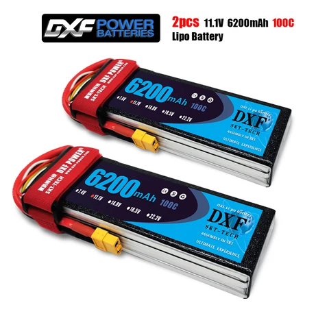 2020 DXF 2PCS lipo battery 3S 111V 6200mah 100C Max 200C Toys Hobbies For Helicopters RC Models Li polymer Battery 2020 DXF 2PCS lipo battery 3S 111V 6200mah 100C Max 200C Toys Hobbies For Helicopters RC Models Li polymer Battery