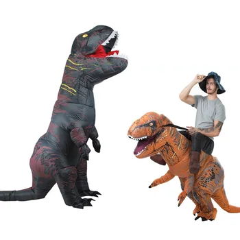 

Adult Inflatable Dinosaur Costume T REX women Men Costumes ride on dinosaur Halloween Party Fancy Dress suit Carnival Cosplay