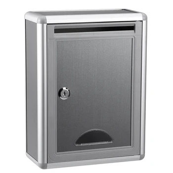 

Suggestion Box Aluminium Alloy Wall Hanging Small Complaint Box Post Box for Community Company Firm Corporation With Lock