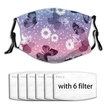 

Anti-Pollution Unisex Face Mask Protective Mask Pansies With Chamomiles Anti Haze Dust Dustproof Mouth Mask Outdoor Washable