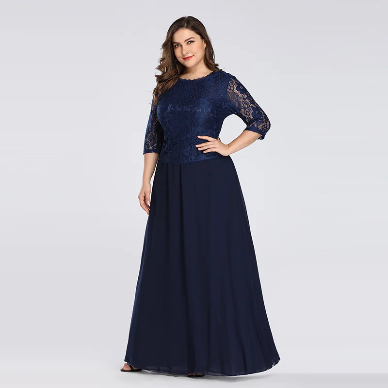 Новое модное вечернее платье Русалка с высоким воротом черное платье Длинные вечерние платья в пол платья для выпускного вечера - Цвет: navy blue 2