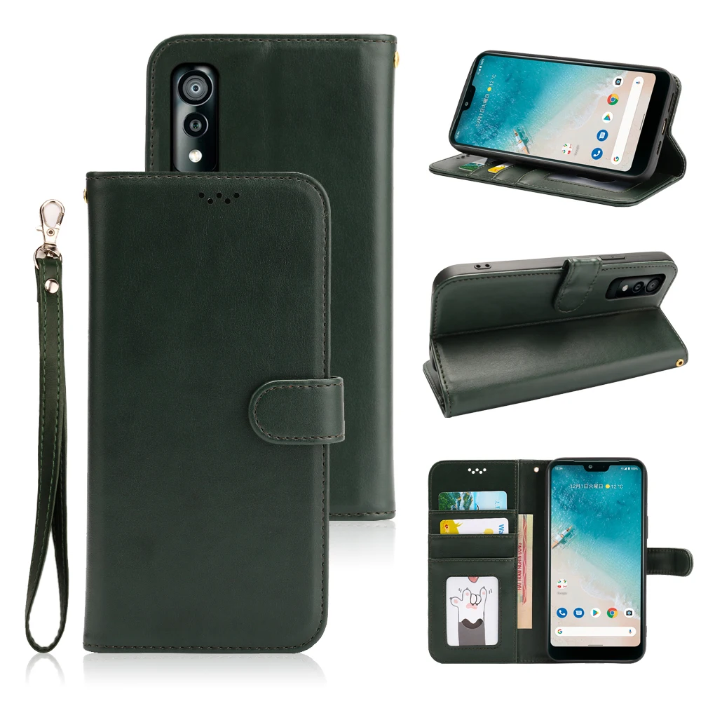 Роскошный кожаный чехол премиум-класса для Kyocera Android One S8 чехол-книжка из