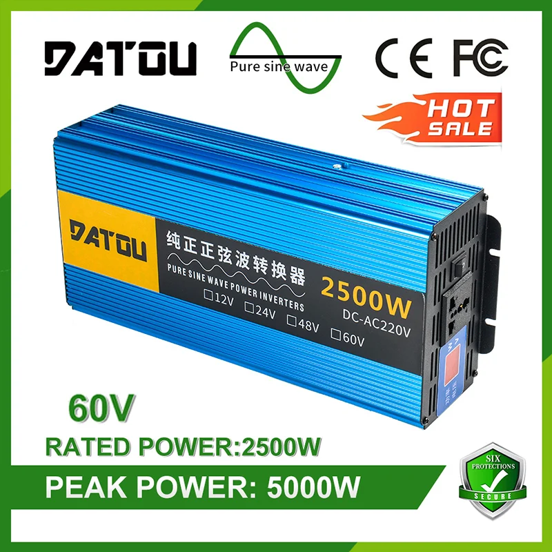 

5000W Car Inverter DC 60V to AC 220V Modified Sine Wave Power Adapter Voltage Converter Car Power Inverter Auto Accessories