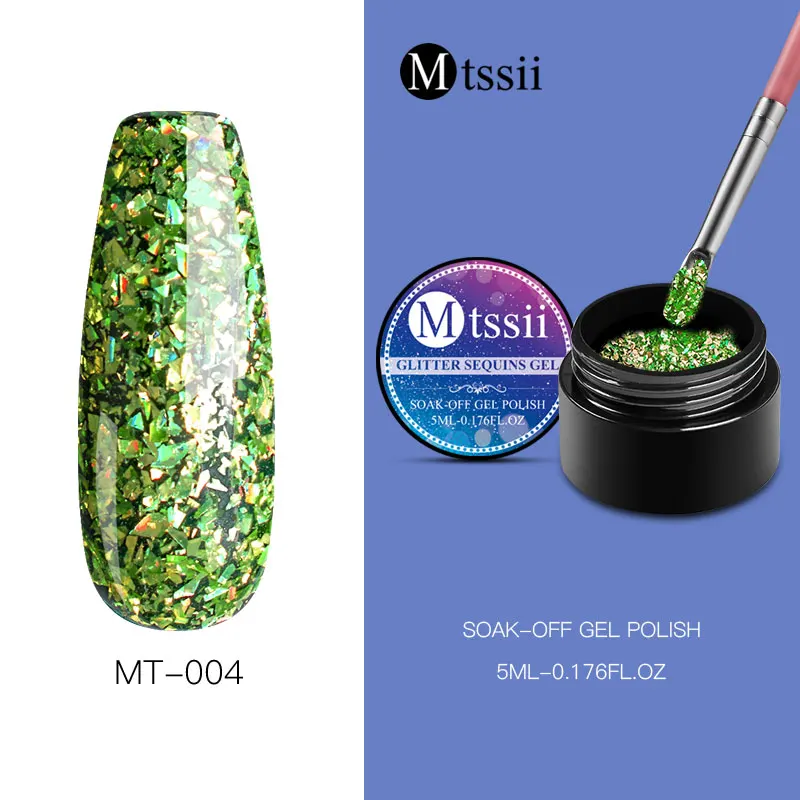 Mtssii, 5 мл, фейерверк, Гель-лак для ногтей, Блестящие Блестки, светодиодный Гель-лак для ногтей, Полупостоянный, замачиваемый, УФ-лак для ногтей, блестящий гель - Цвет: BS03062
