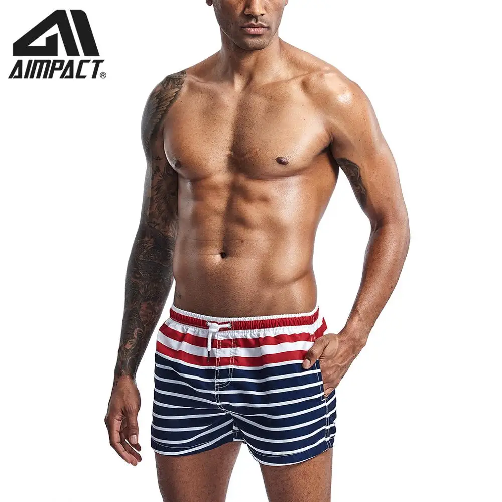 New Fashion Striped Men's Swimming Board Shorts Bathing Suits for Men Swim Sport Trunks Quick Dry Swimwear Hybird Shorts AM2211