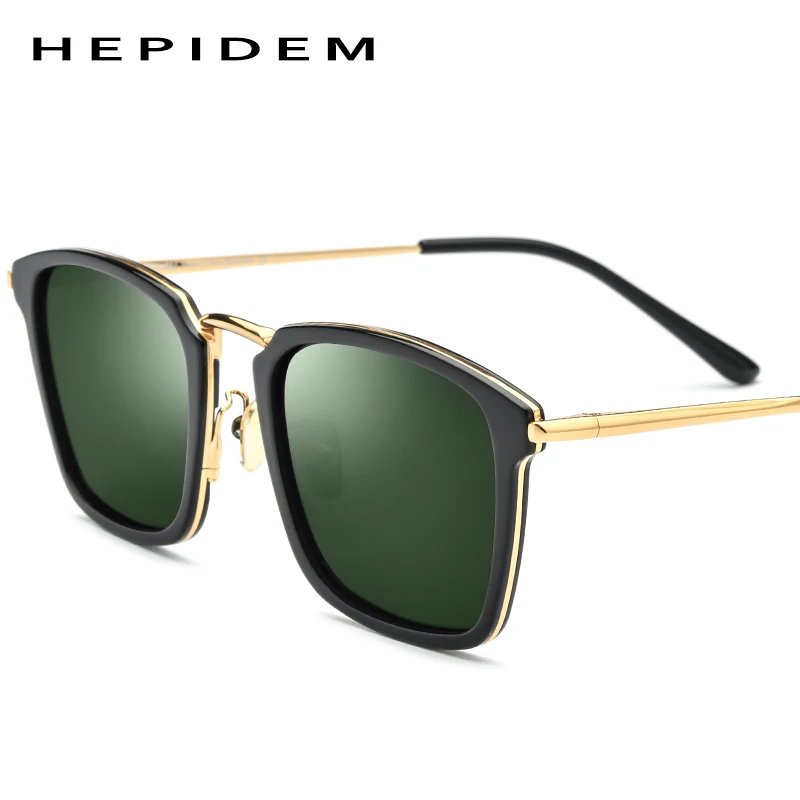

HEPIDEM High Density Acetate Polarized Sunglasses Men 2019 Women Brand Designer Sunglass Square Sun Glasses for Men 9125