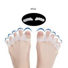 1 par de silicone dedo do pé protetor toe separadores stretchers straightener bunion protetor alívio da dor cuidados com os pés