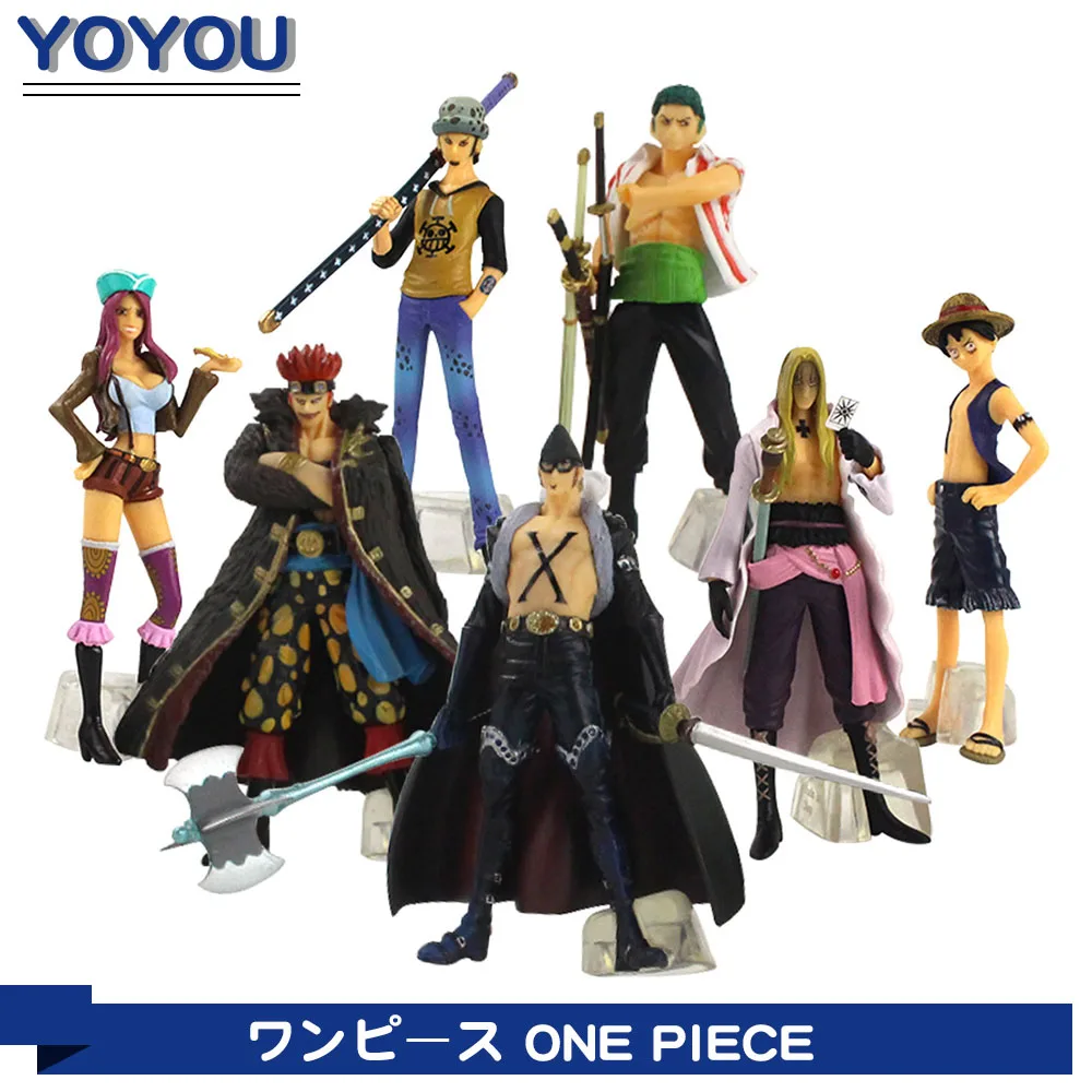 7 шт./компл. Аниме One Piece Super New Stars Luffy Zoro Eustass Kid Hawkins X. Дракон Трафальгар ювелирные