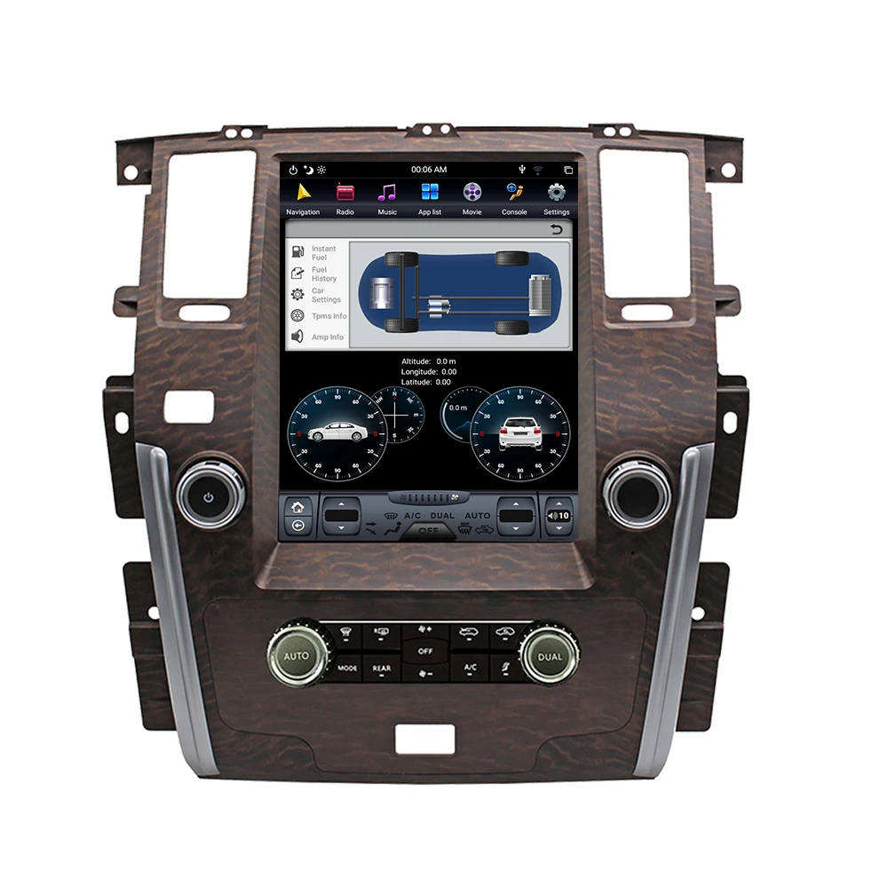 Android 9,0 Tesla вертикальный экран Автомобильный плеер gps навигация для NISSAN PATROL 2010- аудио плеер 13,6 дюймов