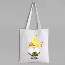 

Canvas Bag Aloha Summer Women Travel Vacation Totebag Reusable Seaside Life Cute Bag Reusable Funny Shopping Bags Cute