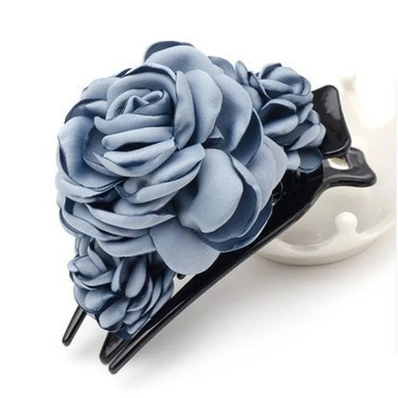 Korean Elegant Headwear Flower Hair Claws Combs Hairpin Horizontal Clip Handmade Hairgrip Ponytail Holder Women Hair Accessories oxford кронштейн настенный oxford horizontal bike holder ds361