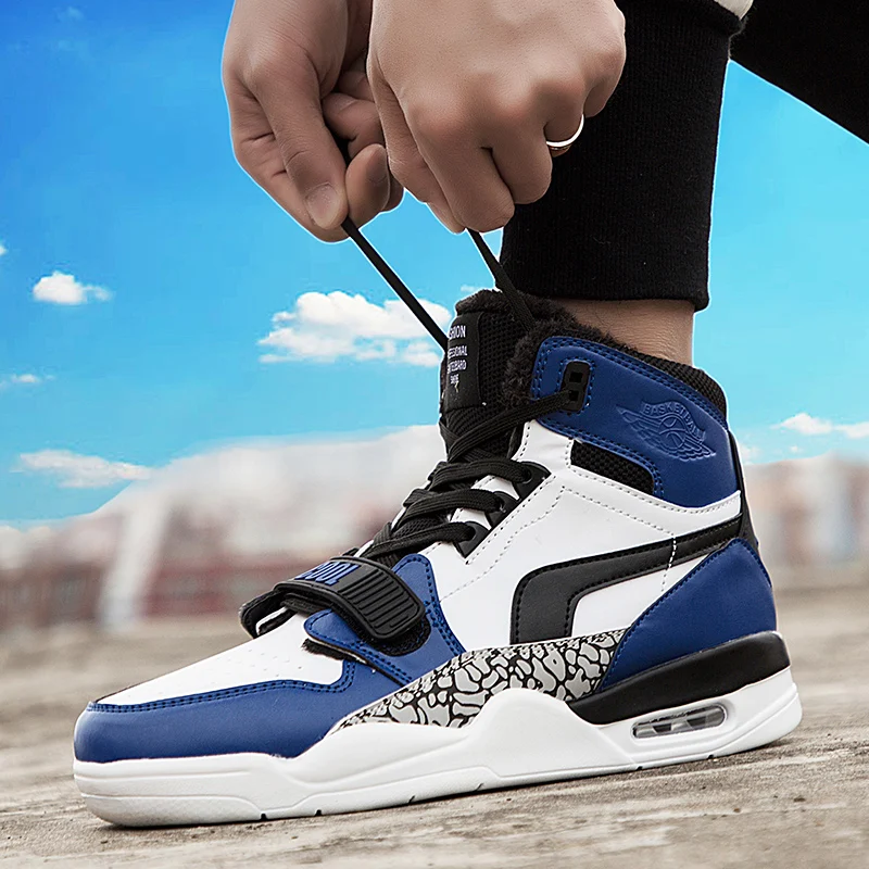 Super Warm Fur Men'S Boots Winter Warm Men Snow Boots Casual Men'S Sneakers High Top Fashion Velvet Men Boots Plush Ankle Boots