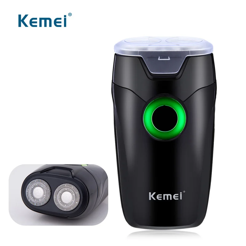 Kemei мини триммер для бороды Беспроводная Бритва машинка бритья волос лица