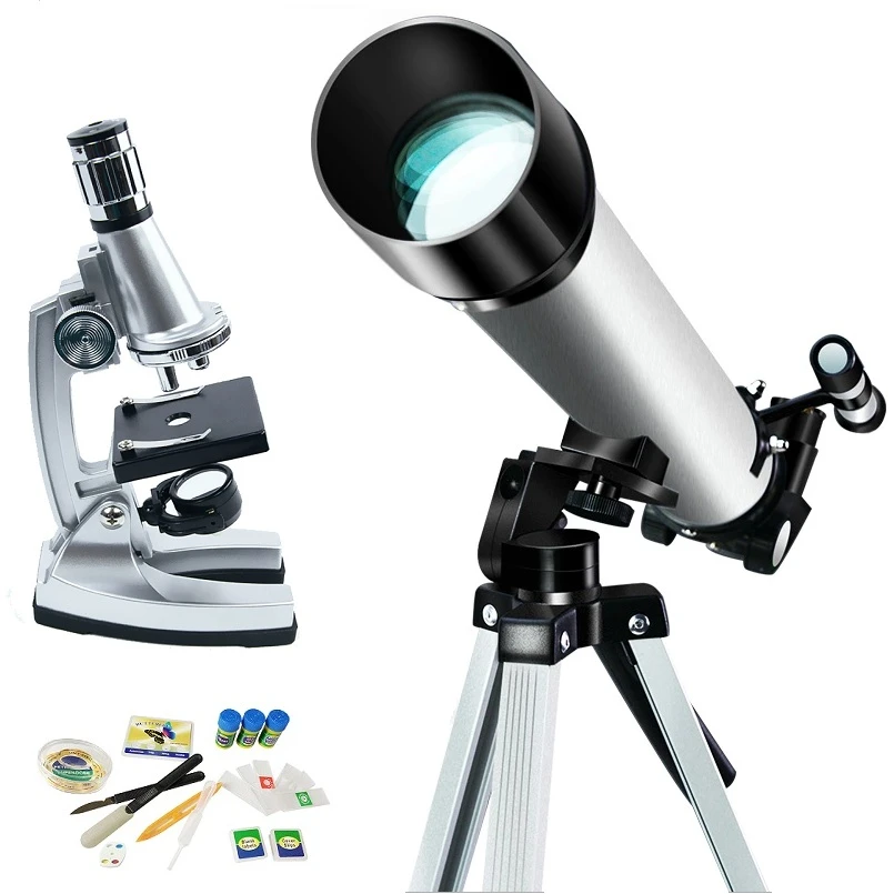 edu science telescope and microscope set
