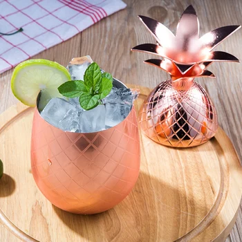 

New Royal Hawaiian Pineapple Cup Tumbler Beer Mug Rose Gold