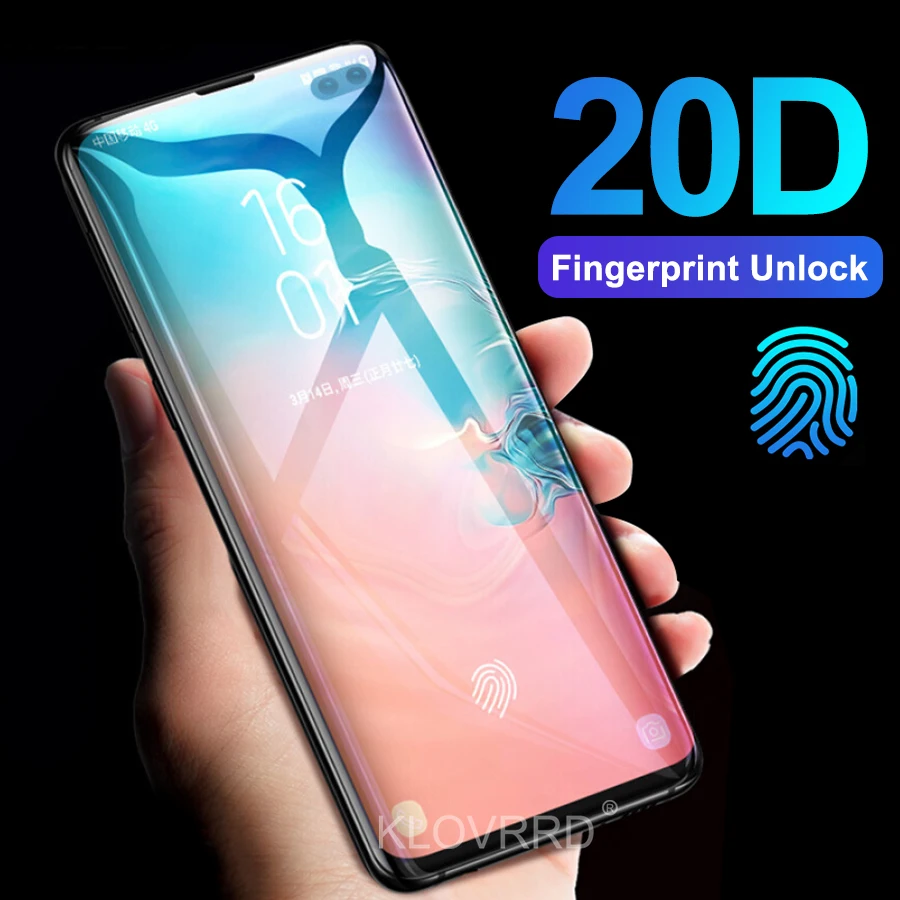 Защитное стекло 3D 20D закаленное с полным покрытием для Samsung Galaxy S10E S10 5G S9 S8 Plus S7 Edge