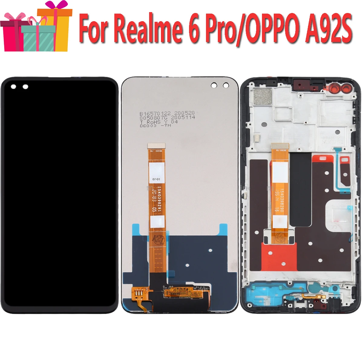 ЖК-дисплей для Realme 6 Pro/6Pro/RMX2061/RMX2063 дисплей телефона OPPO A92S PDKM00 замена дисплея