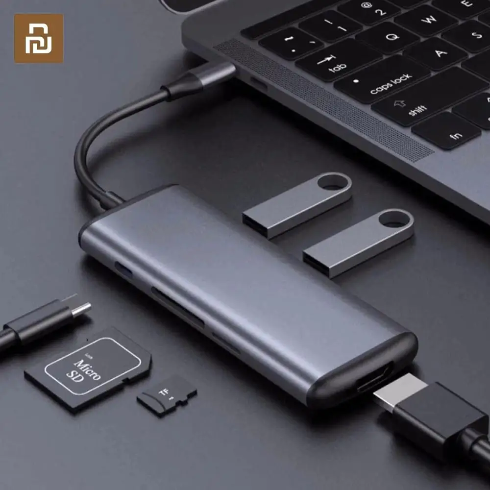Многофункциональный конвертер Youpin hagiss Type C двойной USB 3 0 адаптер для передачи