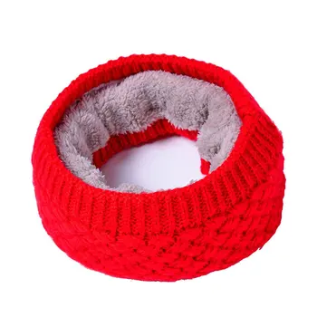 

Winter Knit Scarf Wool Knit Plus Velvet Plus Velvet Thickening Neck Warm Wild Collar Children / Adult / Unisex