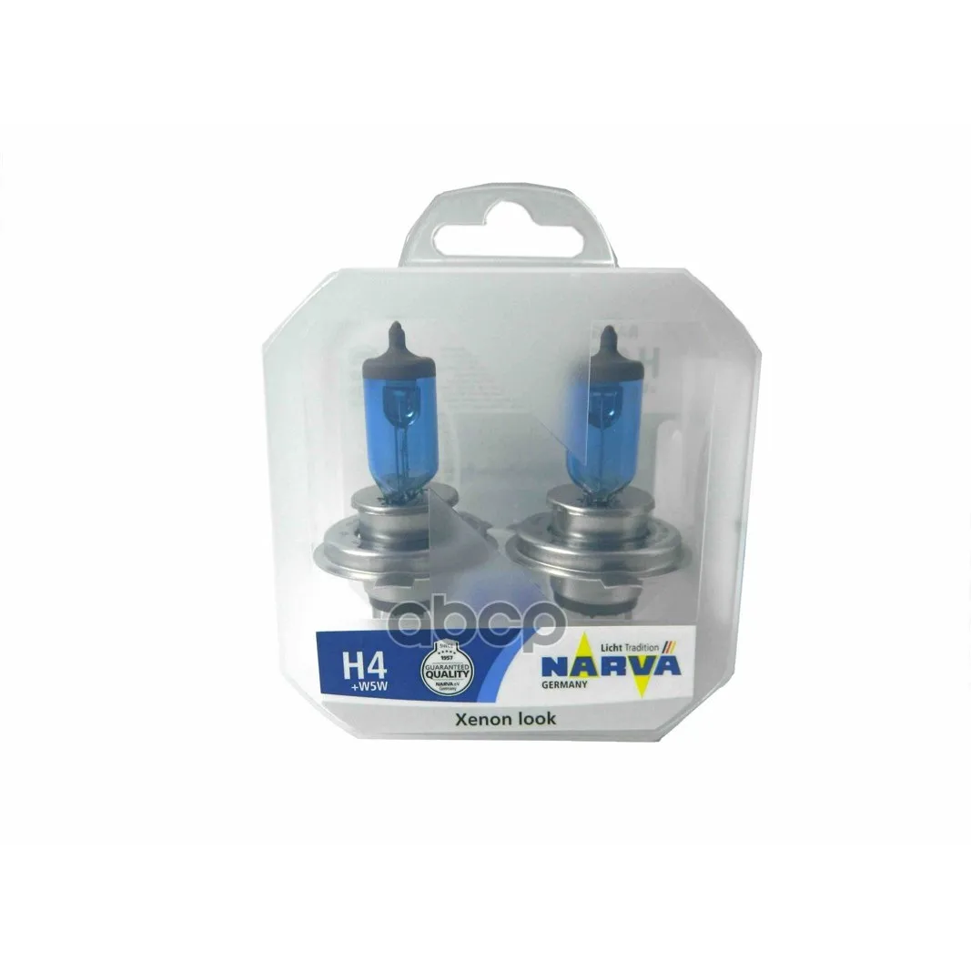 Лампа Накаливания H4 12v 100/90w P43t (Белый Свет) W5w 5w W2.1x9.5d (Комплект 2 2шт) Narva арт.