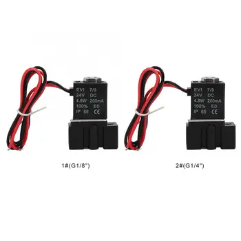

DC 24V Electric Valve Direct-Acting Solenoid Valve Water Air Oil 2-Position 2-Way Aluminum Alloy Body