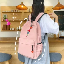 Школьный рюкзак в Корейском стиле, Женский Средний рюкзак для школьников и студентов, школьный сезон, уличная Водонепроницаемая дорожная сумка Cust