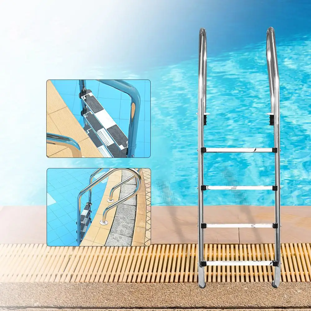 

50x7.5x2.5cm Safety Swimming Pool Ladder Pedal Rung Steps Stainless Steel Replacement Anti Slip Ladder Swimming Pool Accessary