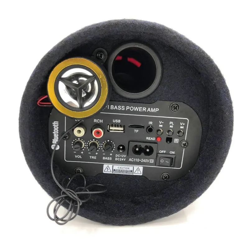Portable 5 Inch 12V 220V Car Subwoofer Speaker Audio Phone Bluetooth Outdoor Xp Fm Radio Computer Home Motorcycle Car Active