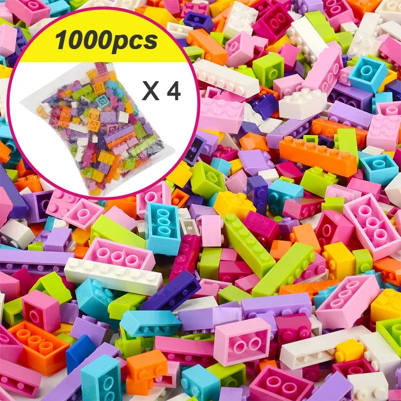 1000 шт. строительные блоки кирпичи Детские творческие игрушки Фигурки для Совместимый с лего блоки для девочек подарок на день рождения - Цвет: girl-1000pcs-4bag
