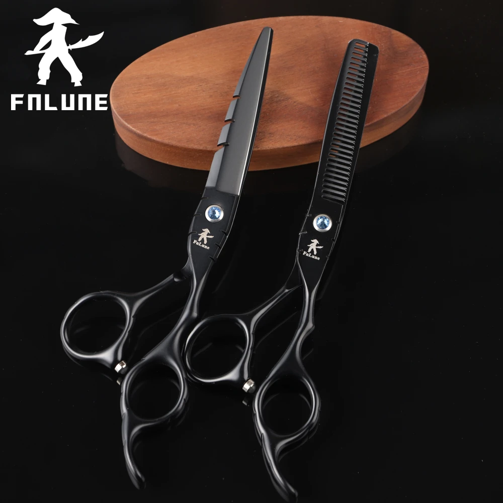 

FnLune 6.0 japan steel Professional Hair Salon Scissors Cut Barber Accessories Haircut Thinning Shear Hairdressing Tool Scissors