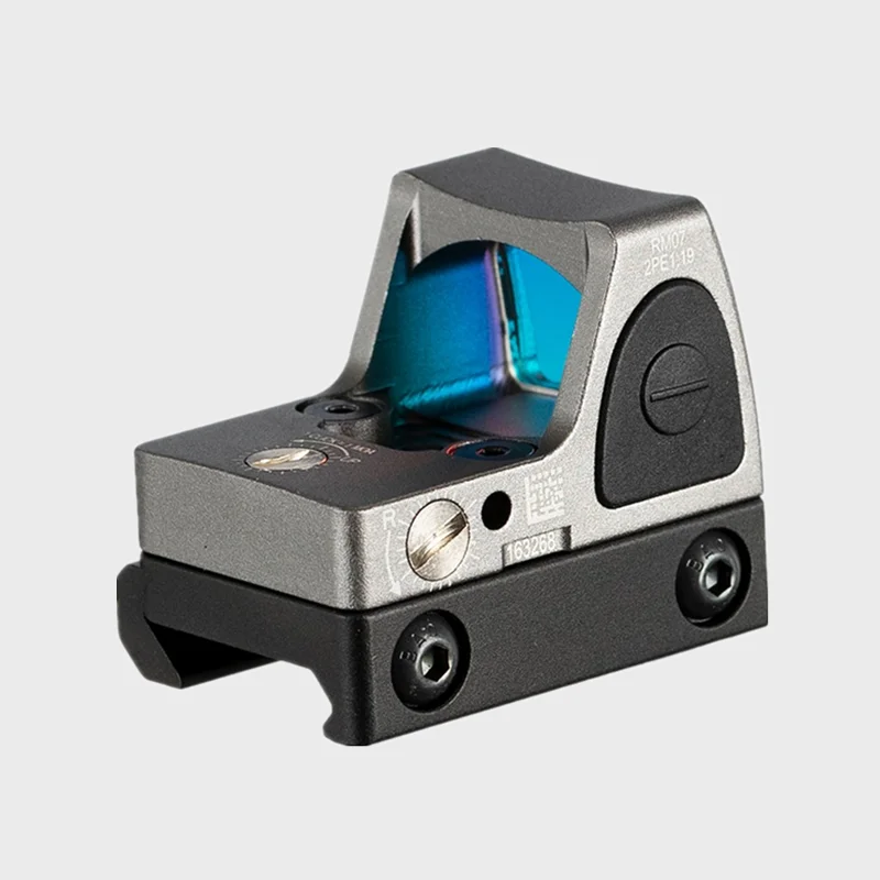Серебристый Trijicon мини RMR красный точечный прицел коллиматор Глок/винтовка рефлекторный прицел 20 мм Вивер рейка для страйкбола/Охотничья винтовка - Цвет: Серебристый
