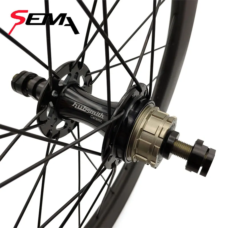 Top Carbon wheelset for brompton carbon wheels SEMA 16inch wheels with hubsmith hub ceramic bearing outer 2 gears lightweight wheels 5