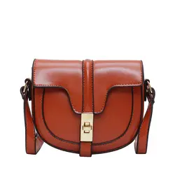 Маленькие Ретро Флип сумки через плечо для женщин полукруглые твердые PU кожаные роскошные сумки женские сумки дизайнерские сумки на плечо
