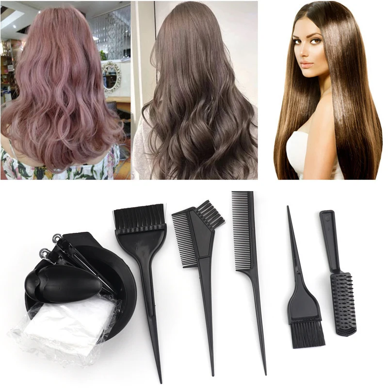 Description Picture 2 of itemHome Salon Hair Dyeing Brush Hair Dyeing Cream Bowl Coloring Brush Comb Earcap Clips Dyeing Cape Kits Hair Tint Tool
