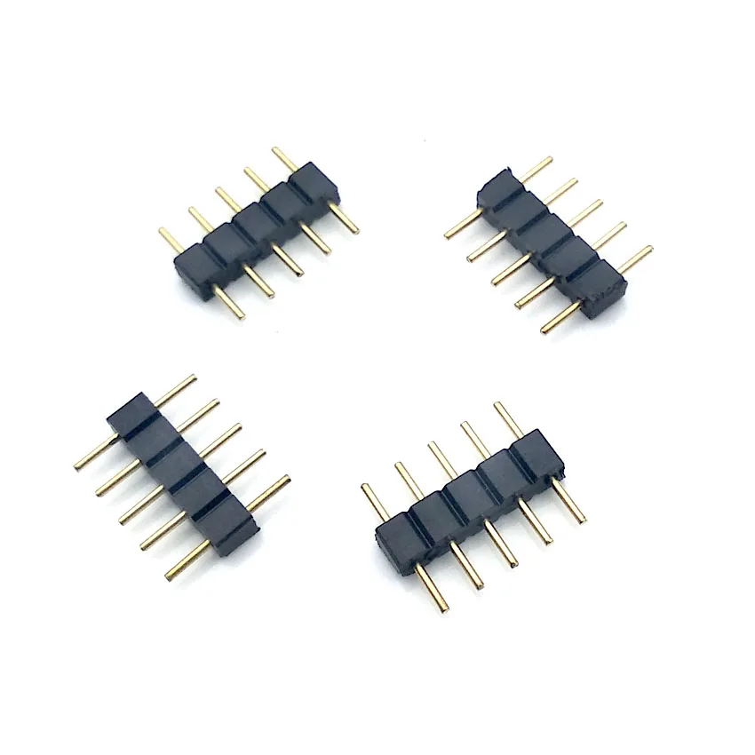 

100Pcs Male/Female 4 Pin RGB / 5PIN RGBW Connector Adapter Pin Needle for RGB /RGBW 5050 3528 LED Strip Light Led Accessories