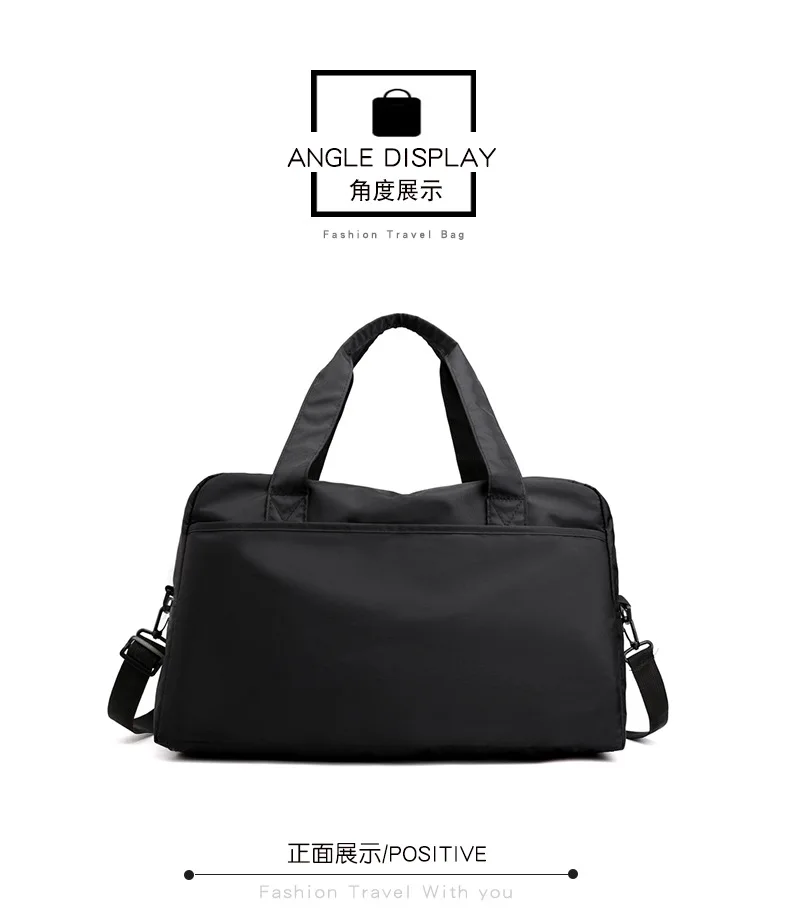Men And Women Celebrity Style Fitness Sports Bag Light Waterproof Nylon Shoulder Bag Large Capacity Travel Boarding Hand Shoulde