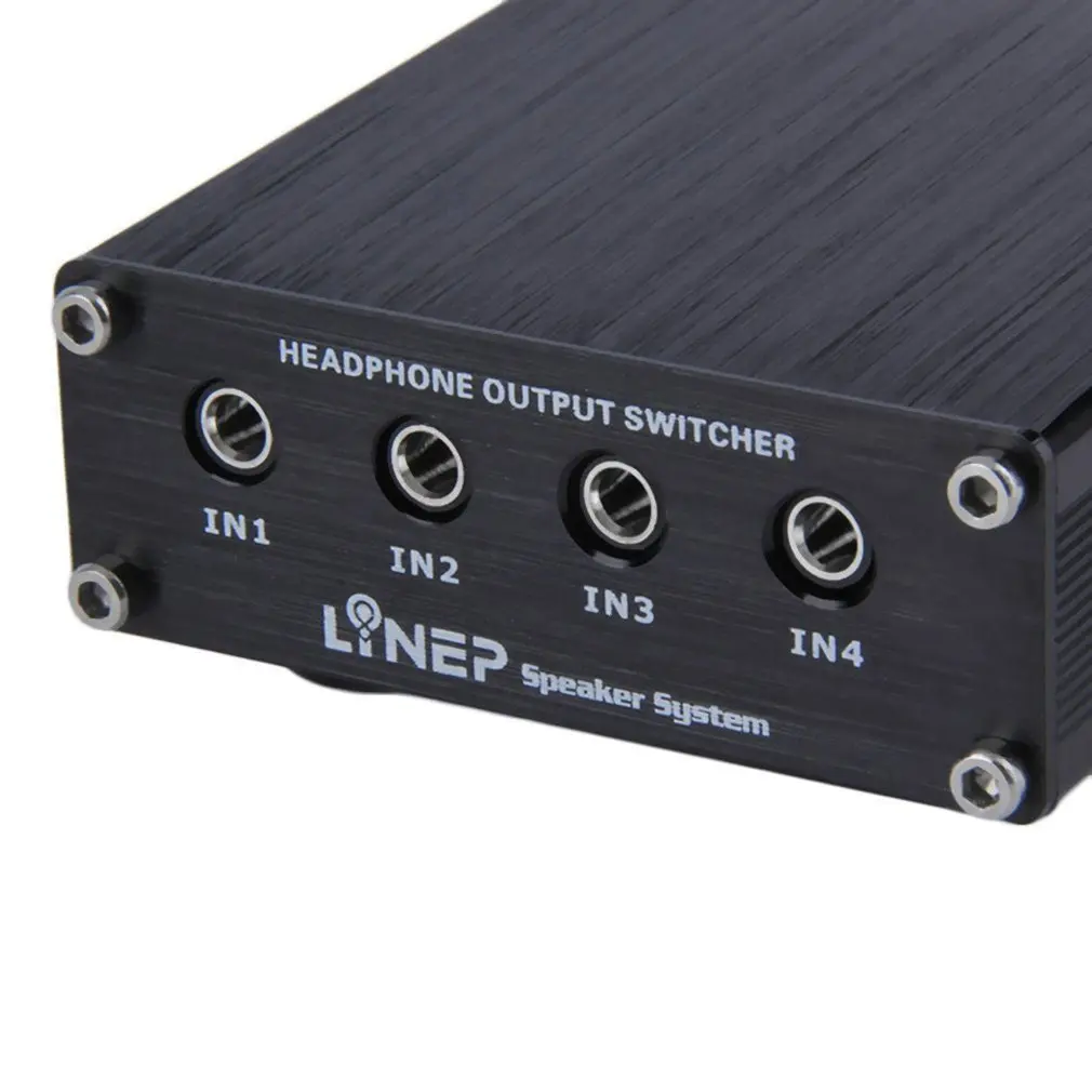 A985 4 Input 4 Output Audio Signal Switcher MP3 Headphone Switch for Television DVD VCDTV Headphone Audio Signal Switch Switcher