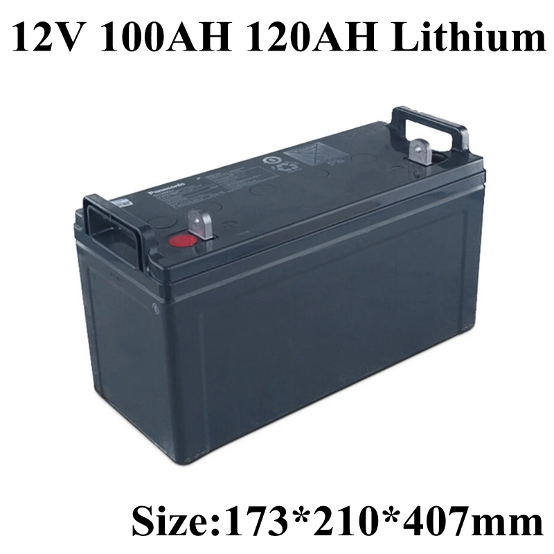

Waterproof 12V 100AH 120Ah Lithium Ion Battery 12V BMS with Bluetooth for Solar System Electric Boat RV Solar Panel+10A Charger