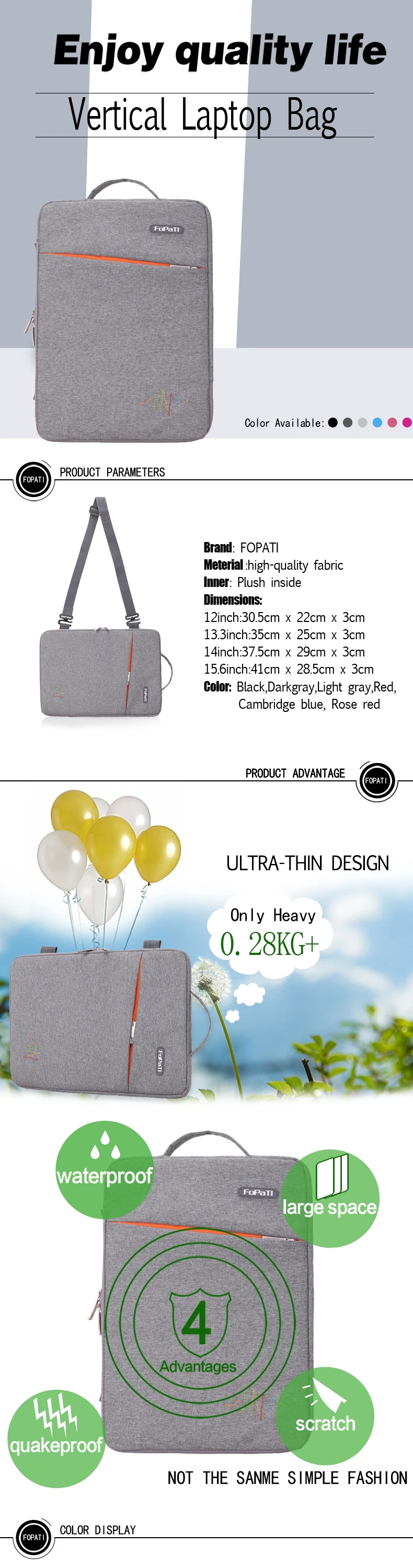 Сумка для ноутбука FOPATI, 15,6 дюймов, для Macbook Pro 15, водонепроницаемая, 13,3 дюймов, сумка для ноутбука, рукав для ноутбука, 14 дюймов, для Macbook Air 13