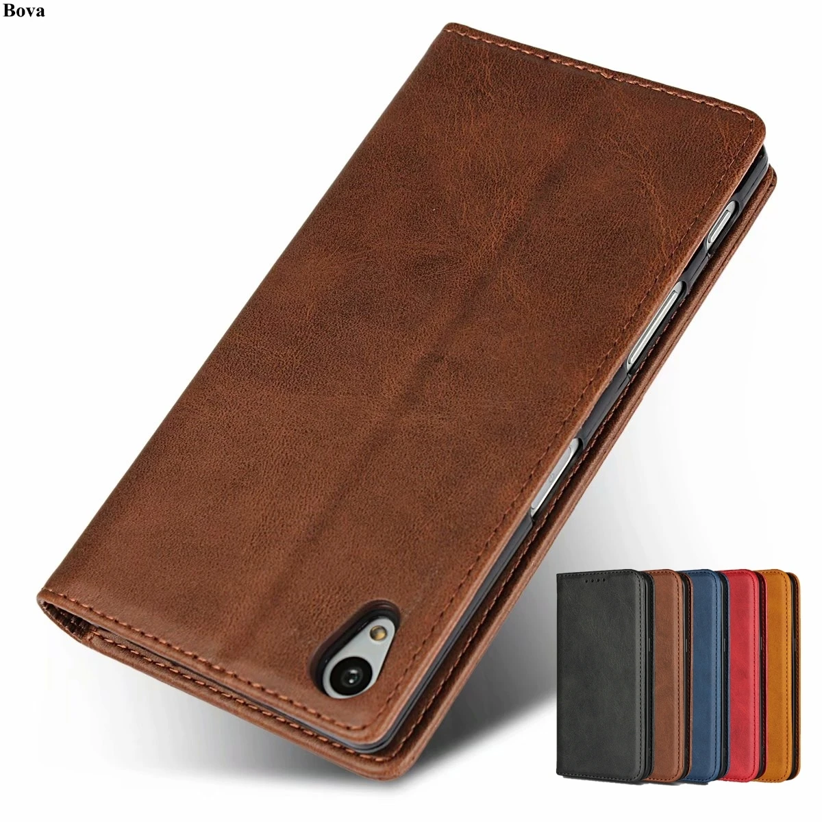 

Leather case for Sony Xperia Z3 5.15" D6603 D6633 for Sony Z3 flip case card holder Magnetic attraction cover Case Holster