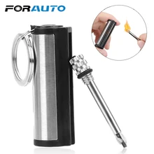 FORAUTO Перманентный брелок для ключей из нержавеющей стали, зажигалка, цилиндрический брелок для ключей, автомобильный брелок, аксессуары для интерьера