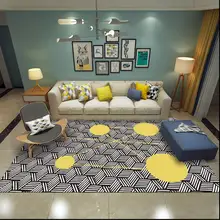 Ins Геометрические черно-белые ковры, современные коврики для журнального столика, спальни, гостиной, Нескользящие коврики, Современный домашний декор, коврики