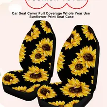 Renewold чехол для сиденья автомобиля 2 шт. Чехлы для передних сидений набор желтый принт подсолнечника Универсальный подходящий привод Deat Чехлы для передних сидений