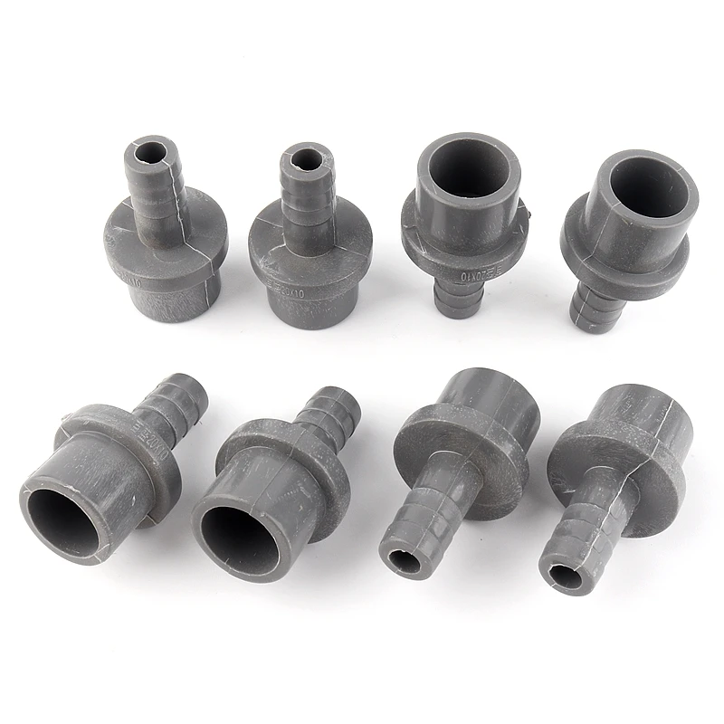 

8pcs 20/25-5/8/10/12/14/16/18mm outer-dia PVC Pagoda Connector Garden Hose Adapter Irrigation Pipe Soft Hose Joint Accessories
