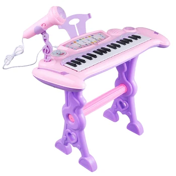 

1pc Multifunctional Electronic Organ Childrens Keyboard with Microphone Music Educational Toy for Kids Children(without Battery)