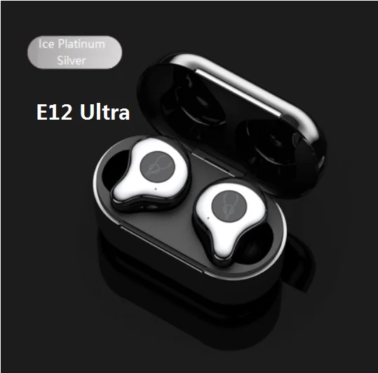 Silver Sabbat E12 Ultra TWS беспроводные Bluetooth наушники спортивные Hi-Fi стерео наушники с шумоподавлением гарнитура с беспроводным зарядным устройством PK E12 - Цвет: Silver