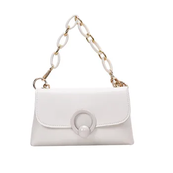 

2020 Women Shoulder bag Mini Solid Color Crossbody Bags PU Leather Female Flap Chain Shoulder Handbag Day Clutches Messenger bag