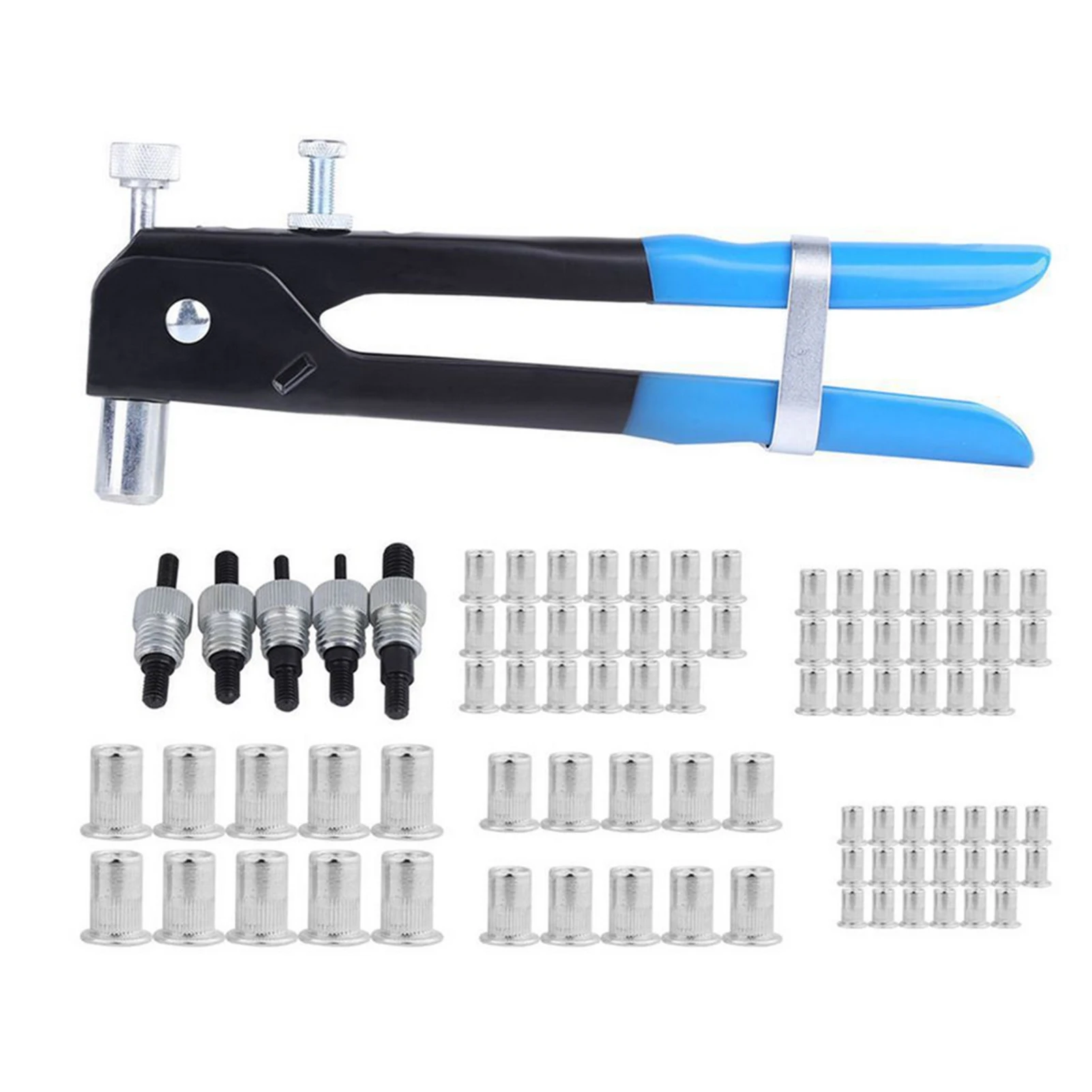 86pcs Threaded Nut Riveter Insert Tool Riveter Rivnut Nutsert Kit Nuts