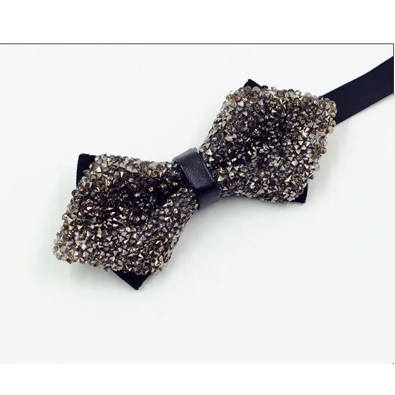 Мужские галстуки бабочки свадебные блестящие бриллиантовые Галстуки