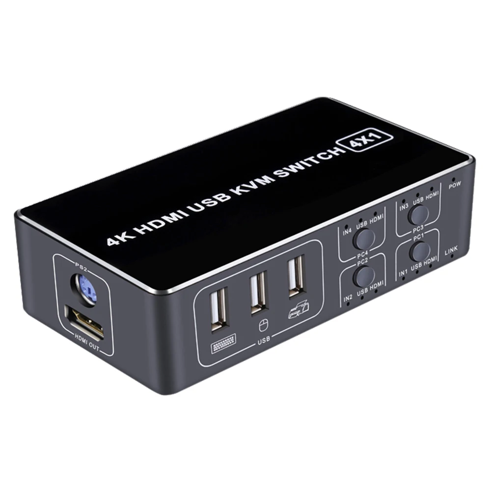 4 порта HDMI KVM переключатель 2 порта USB HDMI KVM переключатель для 2 ПК ноутбук обмен 1 HDMI монитор и UBS Мышь Клавиатура|KVM-переключатели| | АлиЭкспресс